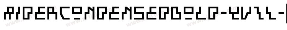 RiderCondensedBold-YVZL字体转换