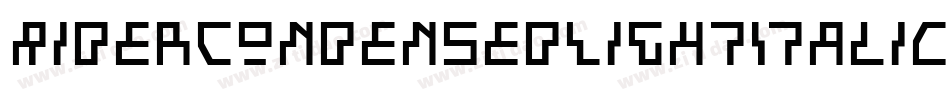 RiderCondensedLightItalic-vKzL字体转换