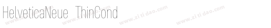HelveticaNeue-ThinCond字体转换