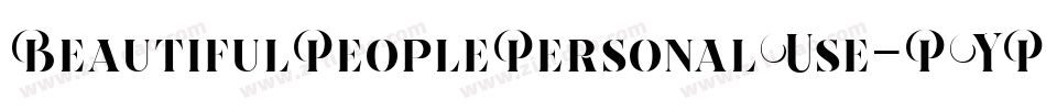 BeautifulPeoplePersonalUse-PYP2字体转换