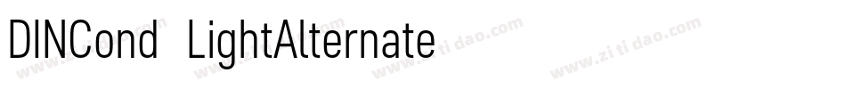 DINCond-LightAlternate字体转换