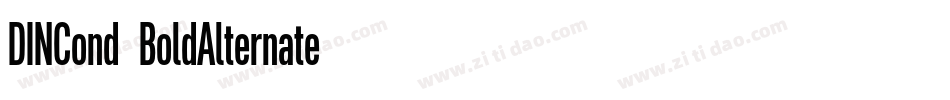 DINCond-BoldAlternate字体转换
