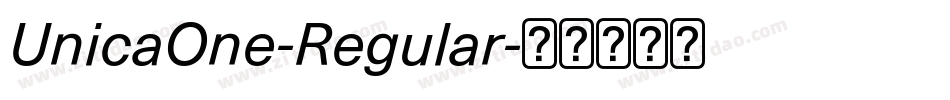 UnicaOne-Regular字体转换