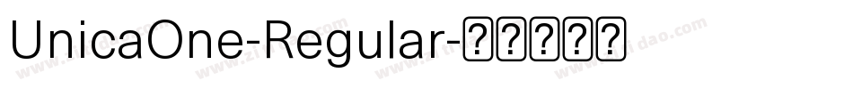 UnicaOne-Regular字体转换