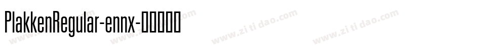 PlakkenRegular-ennx字体转换