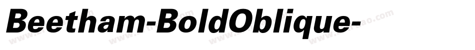 Beetham-BoldOblique字体转换