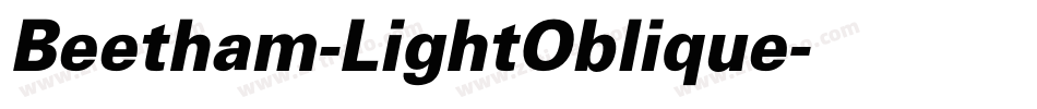 Beetham-LightOblique字体转换