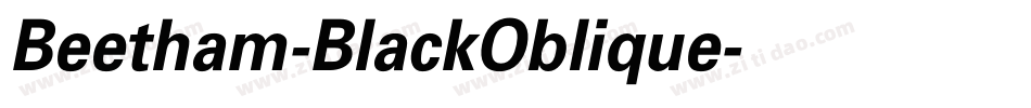 Beetham-BlackOblique字体转换