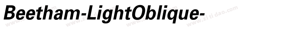 Beetham-LightOblique字体转换