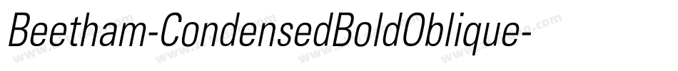Beetham-CondensedBoldOblique字体转换