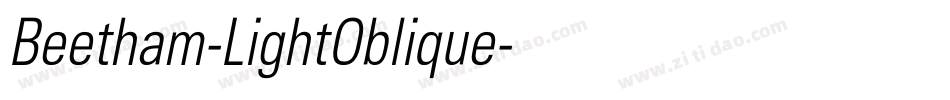 Beetham-LightOblique字体转换