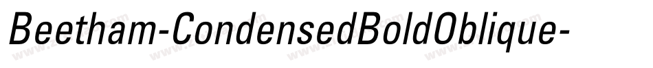 Beetham-CondensedBoldOblique字体转换