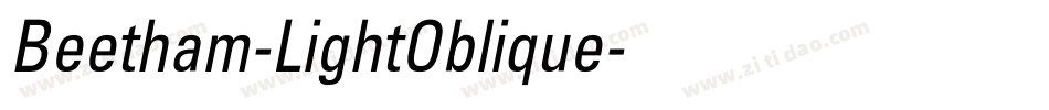 Beetham-LightOblique字体转换