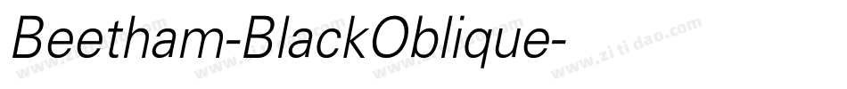 Beetham-BlackOblique字体转换