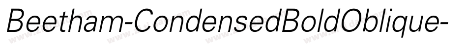 Beetham-CondensedBoldOblique字体转换