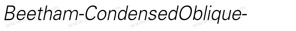 Beetham-CondensedOblique字体转换