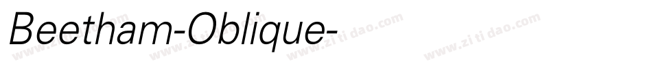 Beetham-Oblique字体转换
