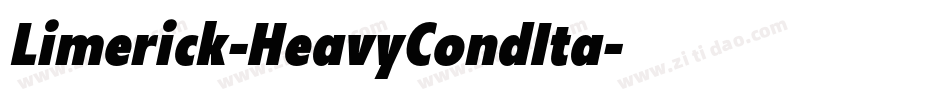 Limerick-HeavyCondIta字体转换