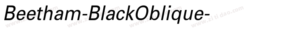 Beetham-BlackOblique字体转换
