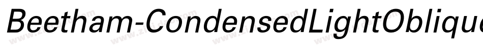Beetham-CondensedLightOblique字体转换
