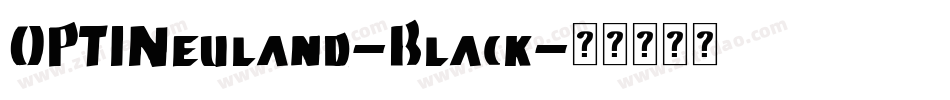 OPTINeuland-Black字体转换
