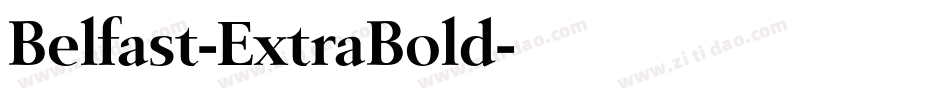 Belfast-ExtraBold字体转换