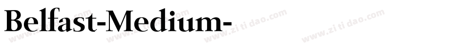 Belfast-Medium字体转换