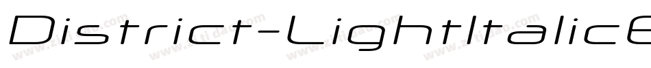 District-LightItalicExp字体转换