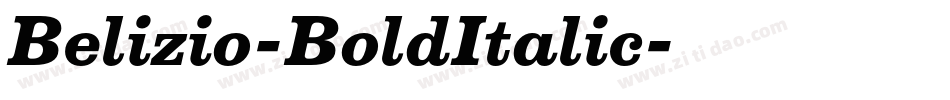 Belizio-BoldItalic字体转换