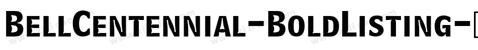 BellCentennial-BoldListing字体转换