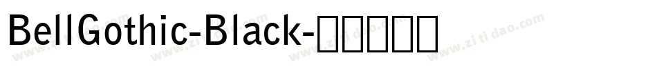 BellGothic-Black字体转换