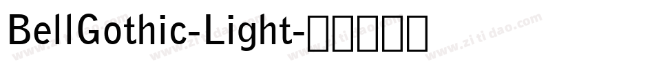 BellGothic-Light字体转换