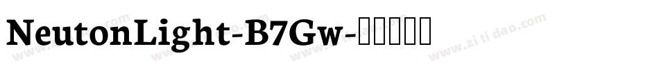 NeutonLight-B7Gw字体转换