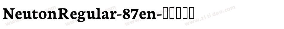 NeutonRegular-87en字体转换
