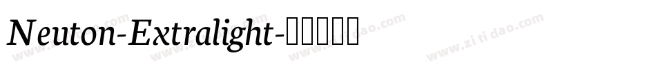 Neuton-Extralight字体转换