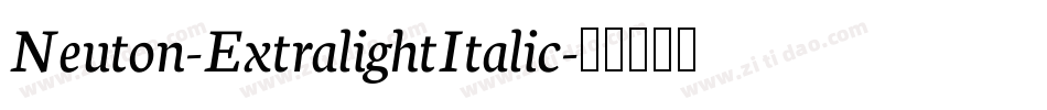 Neuton-ExtralightItalic字体转换