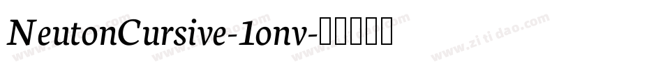 NeutonCursive-1onv字体转换