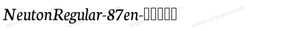 NeutonRegular-87en字体转换