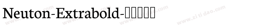 Neuton-Extrabold字体转换