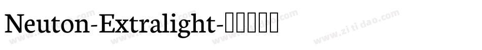 Neuton-Extralight字体转换