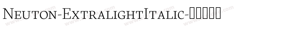 Neuton-ExtralightItalic字体转换