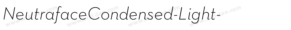 NeutrafaceCondensed-Light字体转换