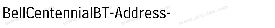 BellCentennialBT-Address字体转换