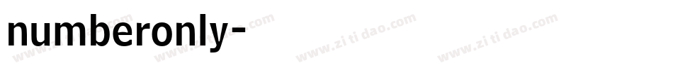 numberonly字体转换