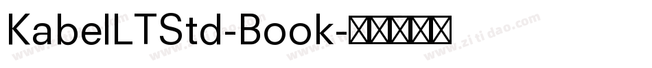 KabelLTStd-Book字体转换