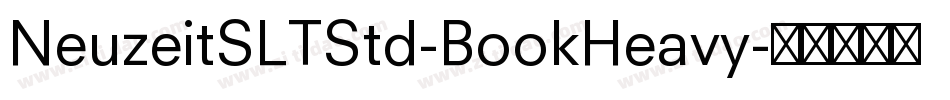NeuzeitSLTStd-BookHeavy字体转换