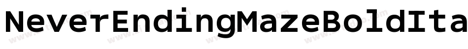 NeverEndingMazeBoldItalic-vMAZ字体转换