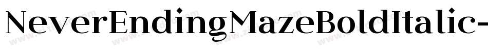 NeverEndingMazeBoldItalic-vMAZ字体转换