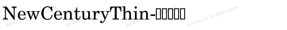 NewCenturyThin字体转换