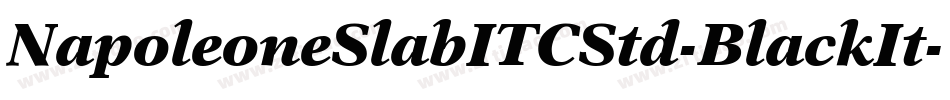 NapoleoneSlabITCStd-BlackIt字体转换